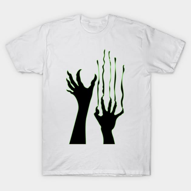 Zombie hands Silhouette. Halloween Party decoration T-Shirt by  ESHA-Studio